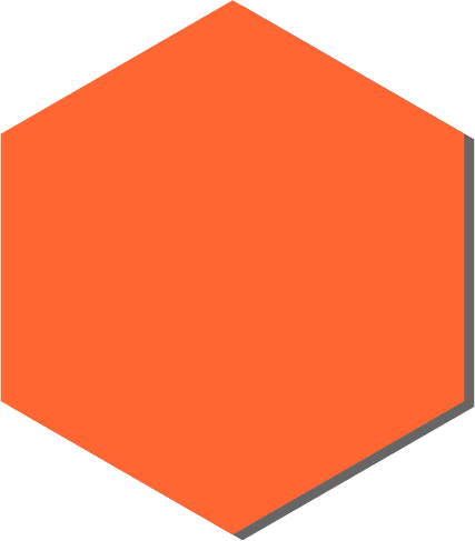 Orange Hexagon 1